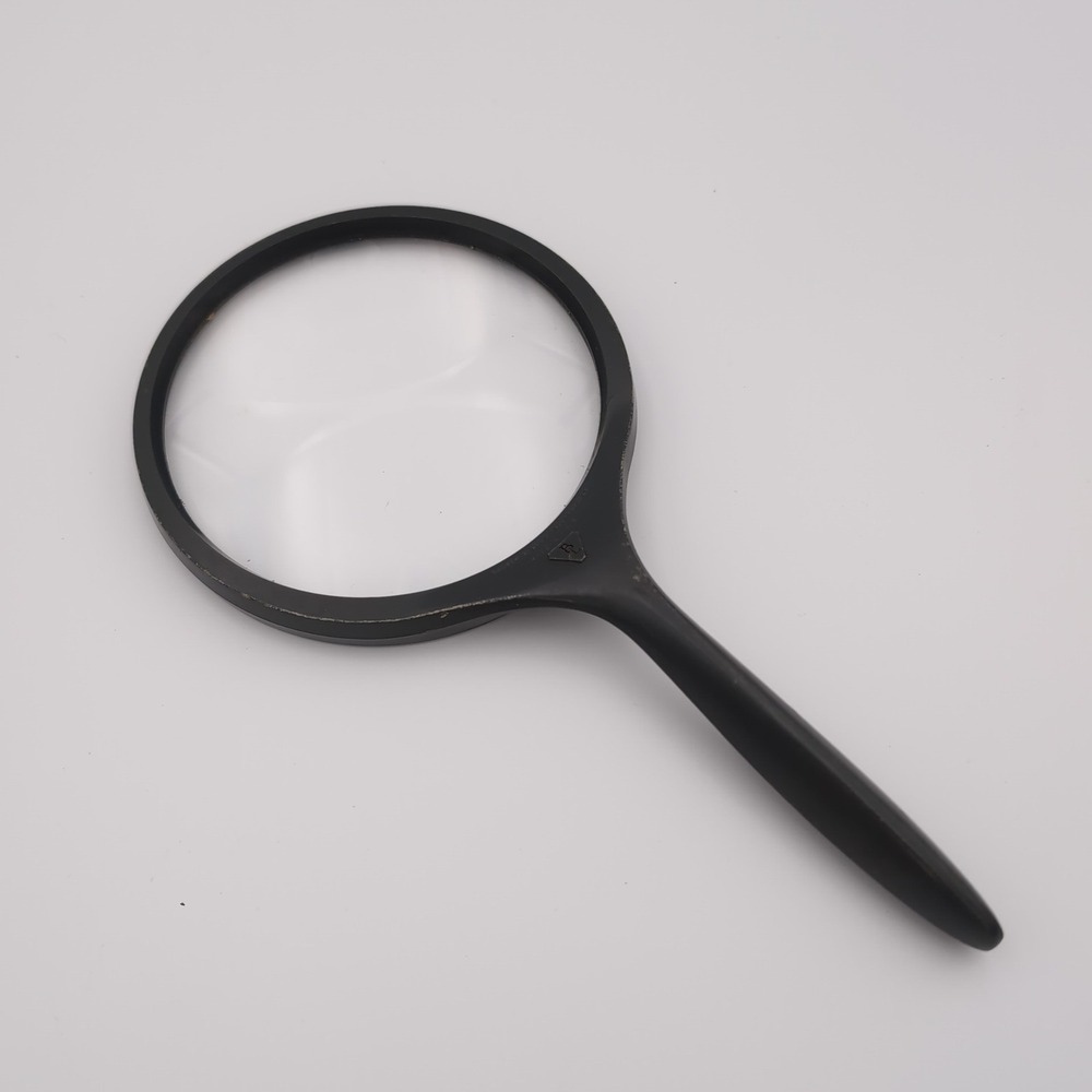 Vintage Bausch & Lomb Magnifying Glass Handheld Black Magnifier Made USA Optical